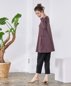 Tiaclasse L 【洗える】サイドリボンポンチチュニック