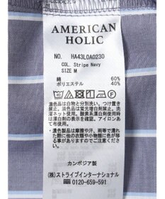 AMERICAN HOLIC イージーケア５分袖バックタックシャツ