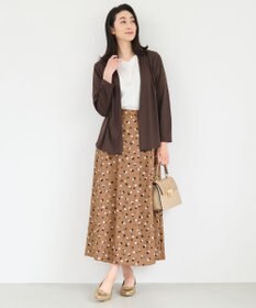 自由区 【セットアップ対応・洗える】ドットプリント スカート