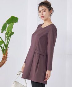 Tiaclasse L 【洗える】サイドリボンポンチチュニック