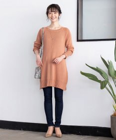 Tiaclasse L 【洗える】リラックス感のあるラグランスリーブニット