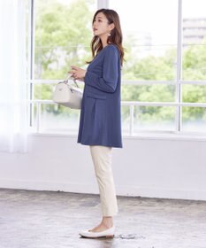 Tiaclasse L 【洗える】サイドリボンポンチチュニック