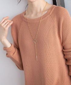 Tiaclasse L 【洗える】リラックス感のあるラグランスリーブニット