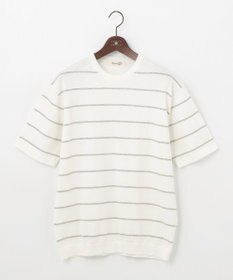 JOSEPH ABBOUD MOUNTAIN 【SPACE／UNISEX】OGコットンストレッチボーダー ニットTシャツ