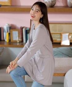 Tiaclasse L 【洗える】サイドリボンポンチチュニック