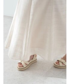 earth music&ecology シアーチェックフレアスカート