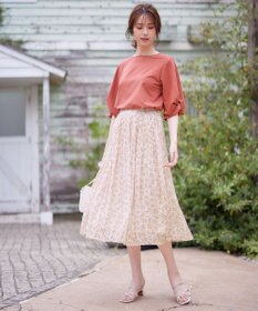 ANY SIS 【洗える】クリスタルプリーツフラワー スカート