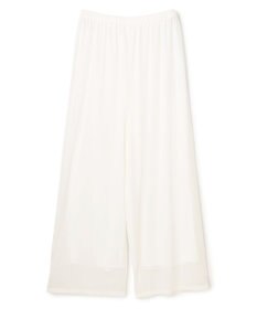 uncrave トリコットシフォン ギャザーパンツ