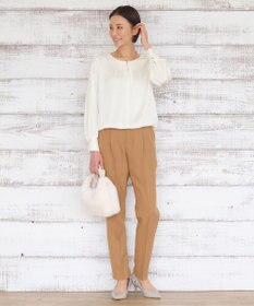 自由区 【洗える】TOROクルーネック ブラウス