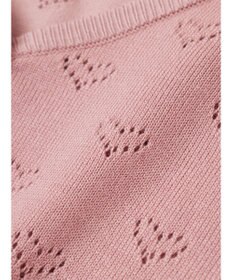 Green Parks ・ｓｗｉｎｇ　ｂｙ　ハート柄スカシニットカーディガン