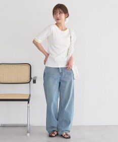 earth music&ecology レイヤードライクバイカラープルオーバー