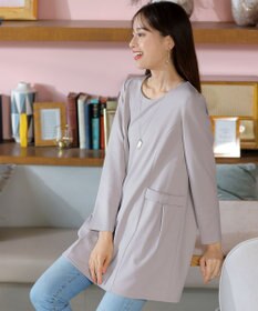 Tiaclasse L 【洗える】サイドリボンポンチチュニック