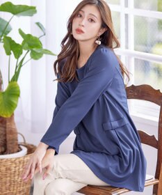 Tiaclasse L 【洗える】サイドリボンポンチチュニック