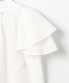 Feroux 【洗える】袖フリルブラウス