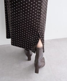 YECCA VECCA グリッタードットベロアナロースカート