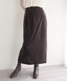 YECCA VECCA グリッタードットベロアナロースカート