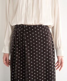 YECCA VECCA グリッタードットベロアナロースカート