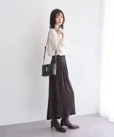 YECCA VECCA グリッタードットベロアナロースカート