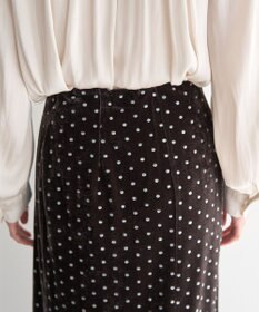 YECCA VECCA グリッタードットベロアナロースカート