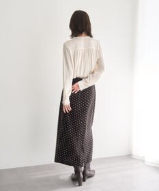 YECCA VECCA グリッタードットベロアナロースカート