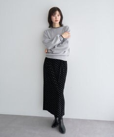 YECCA VECCA グリッタードットベロアナロースカート