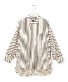 J.PRESS YORK STREET 【WOMEN】コットンタイプライター バックドレープブラウス