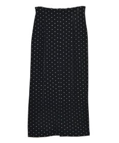 YECCA VECCA グリッタードットベロアナロースカート