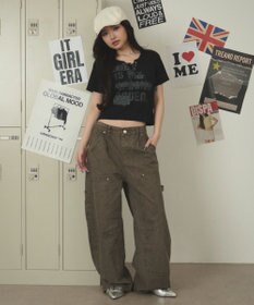 WEGO レースアップグランジロゴT