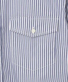 J.PRESS MEN ポプリンマルチストライプ バンドカラーシャツ