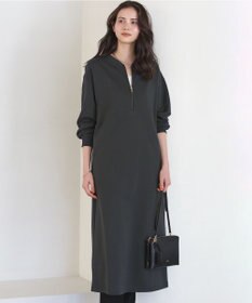 23区 L 【SLOW/一部店舗限定】ハイゲージテリー ハーフジップ ワンピース
