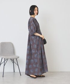 AMERICAN HOLIC アソート柄ウエストタックドルマンシャツワンピース
