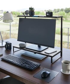 tower モニター上下ラック タワー 2段 ブラック