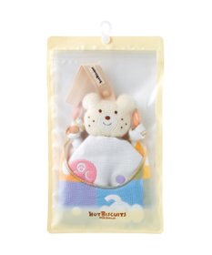 MIKI HOUSE HOT BISCUITS 6重織ガーゼ　マスコットラトル