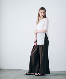 uncrave クールタッチカラータイプライター ワイドパンツ