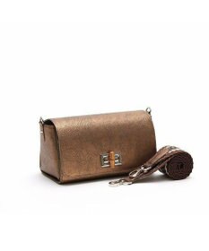 A.D.M.J. 【牛革】メタリックレザー/ラウンドターンロックショルダー