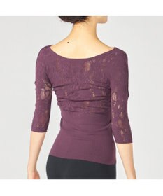 Chacott 【ノーソーイングニット】カップ付きバレリーナネックトップ