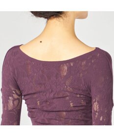 Chacott 【ノーソーイングニット】カップ付きバレリーナネックトップ