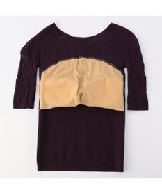 Chacott 【ノーソーイングニット】カップ付きバレリーナネックトップ