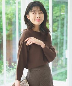 ANY 【洗濯機可】パフスリーブガーターニット