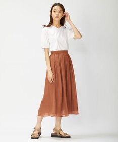 J.PRESS LADIES 【洗える】ブライトスパンボイルAタック スカート