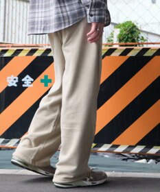 WEGO アシッドウォッシュワイドスウェットパンツ