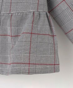 組曲 KIDS 【110-140㎝】グレンチェックジャケット＆プリーツワンピース セット