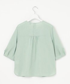 J.PRESS LADIES 【洗える】ラミーポプリン クルーネック ブラウス