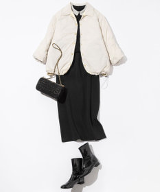 UNFILO L 【自宅で洗濯OK / ファー襟取り外し可能】TAIONコラボ ボア襟 リバーシブルダウン