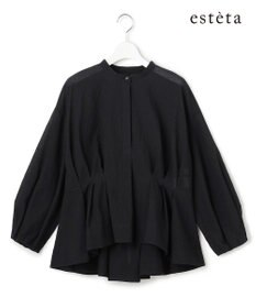 23区 【エステータ】サッカーオーガンジー タックブラウス