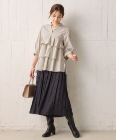 組曲 【秋色追加！大人気定番アイテム】ギャザーライトデシン パンツ