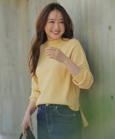 ANY SIS CICA加工 ビューティ畔ボトルネック ニット