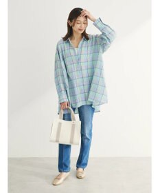 Green Parks チェック柄シャツチュニック