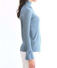 Tiaclasse 【洗える】スパンコールハイネックリブニットトップス