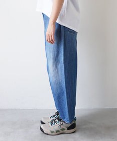 caqu FS linen barrel pants ふんわりリネンテーパードデニム